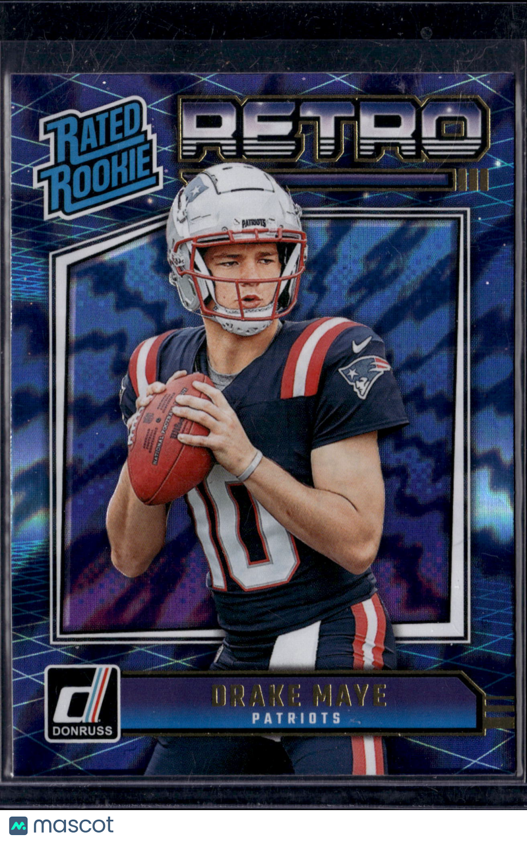 2024 Panini Donruss Retro Drake Maye #16 Blue Rookie