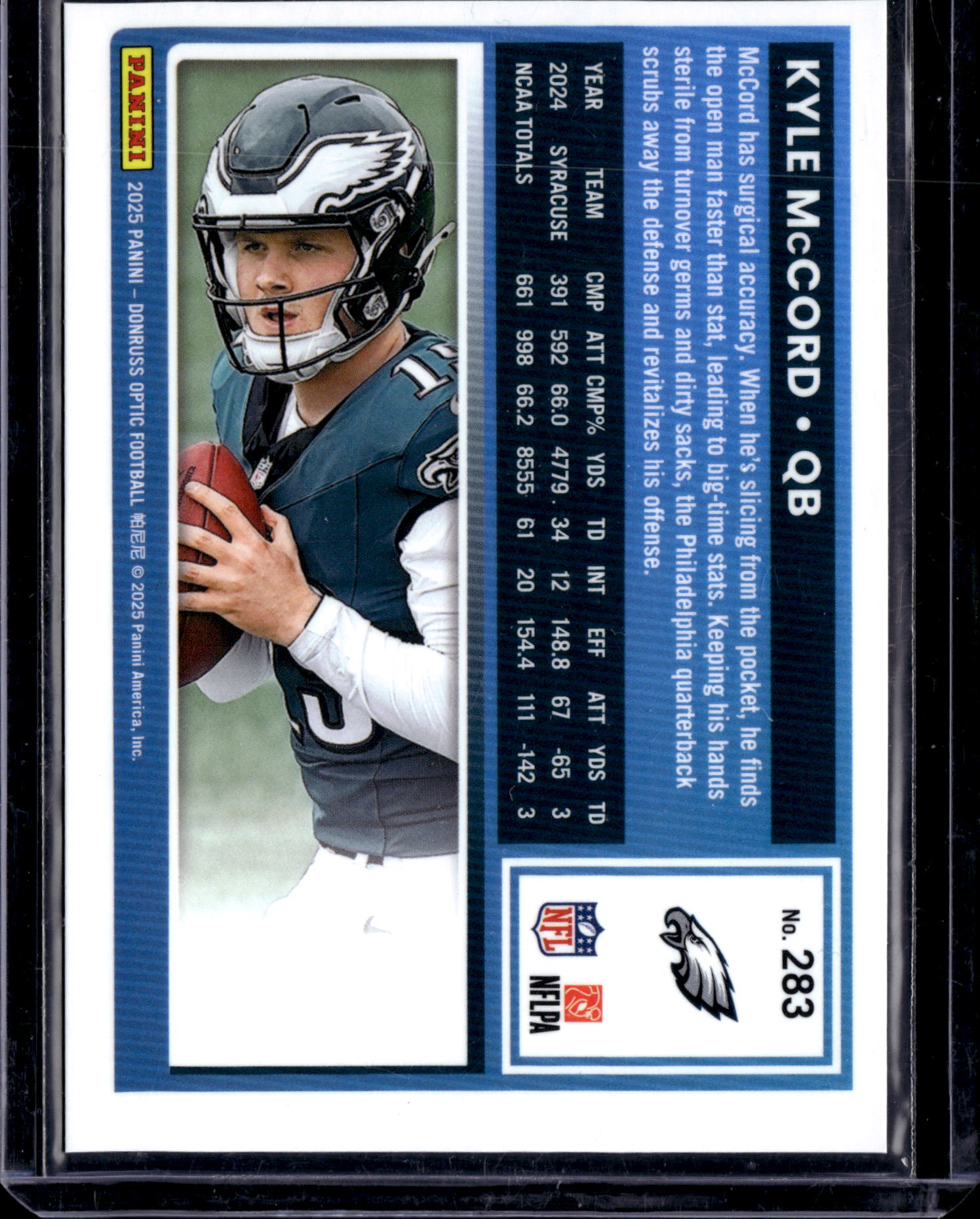2025 Panini Donruss Optic Kyle McCord #283