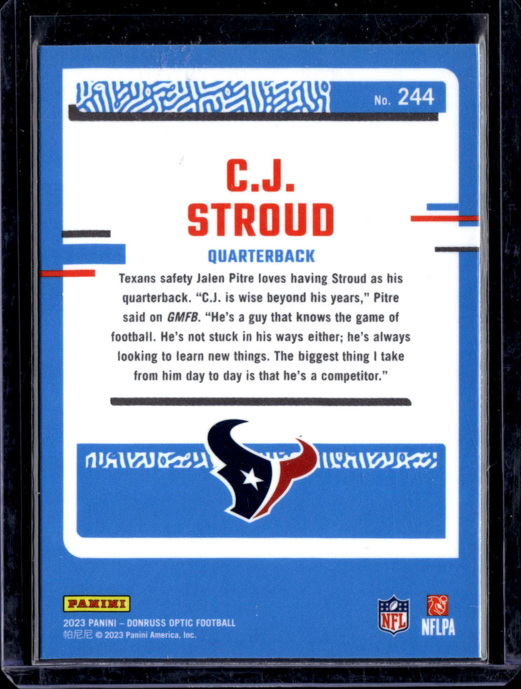 2023 Panini Donruss Optic C.J. Stroud #244 Mosaic
