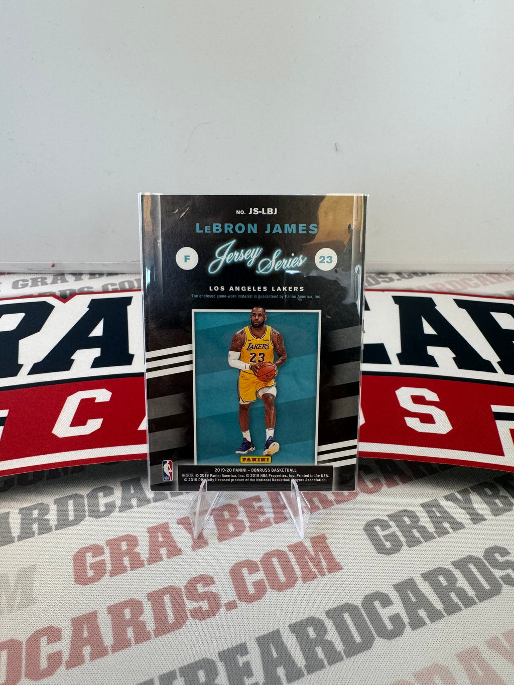 2019 Panini Donruss Jersey Series LeBron James #JS-LBJ Jersey Series Yellow Jersey Patch Memorabilia