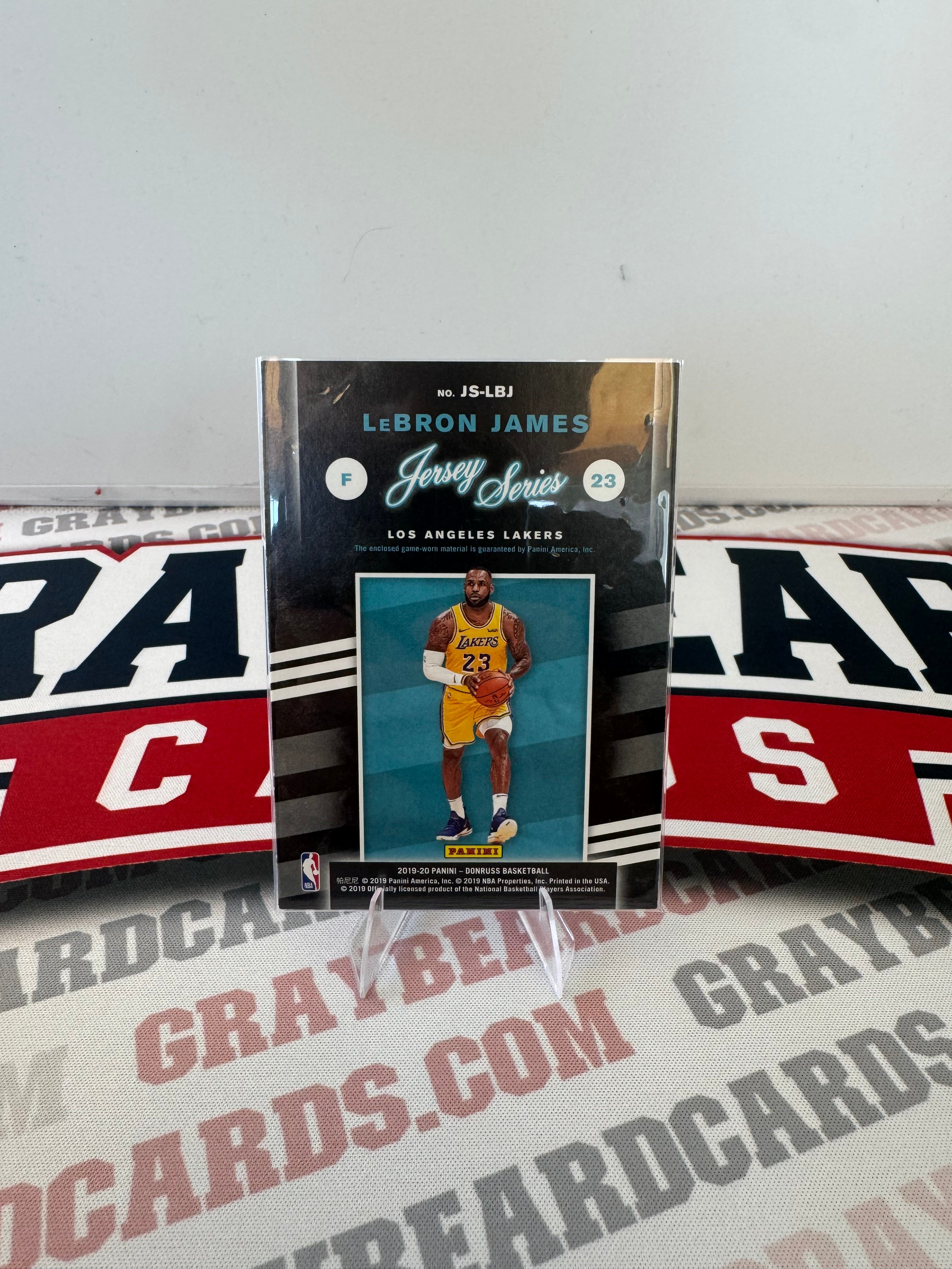 2019 Panini Donruss Jersey Series LeBron James #JS-LBJ Jersey Series Yellow Jersey Patch Memorabilia