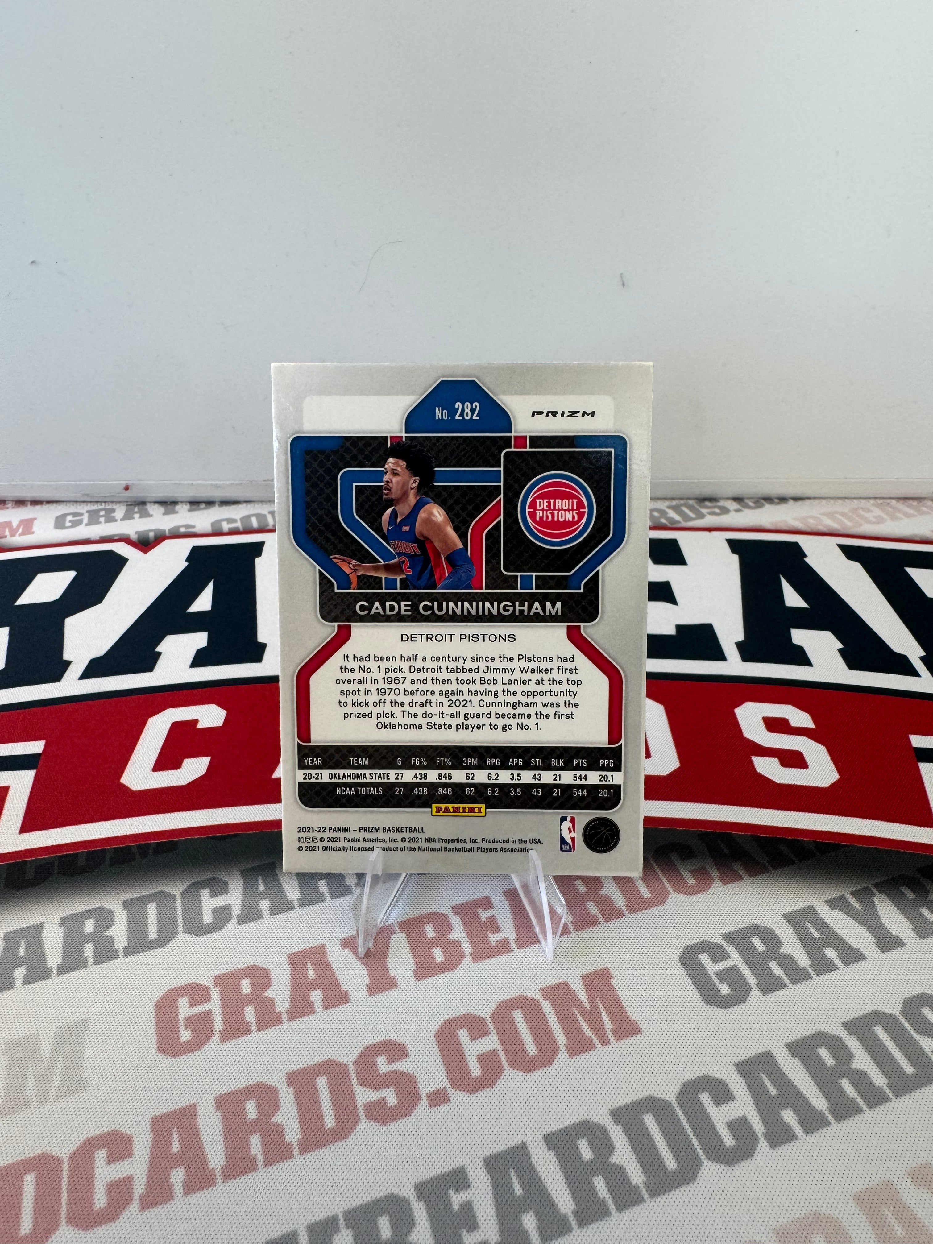 2021 Panini Prizm Cade Cunningham #282 Red White Blue RC
