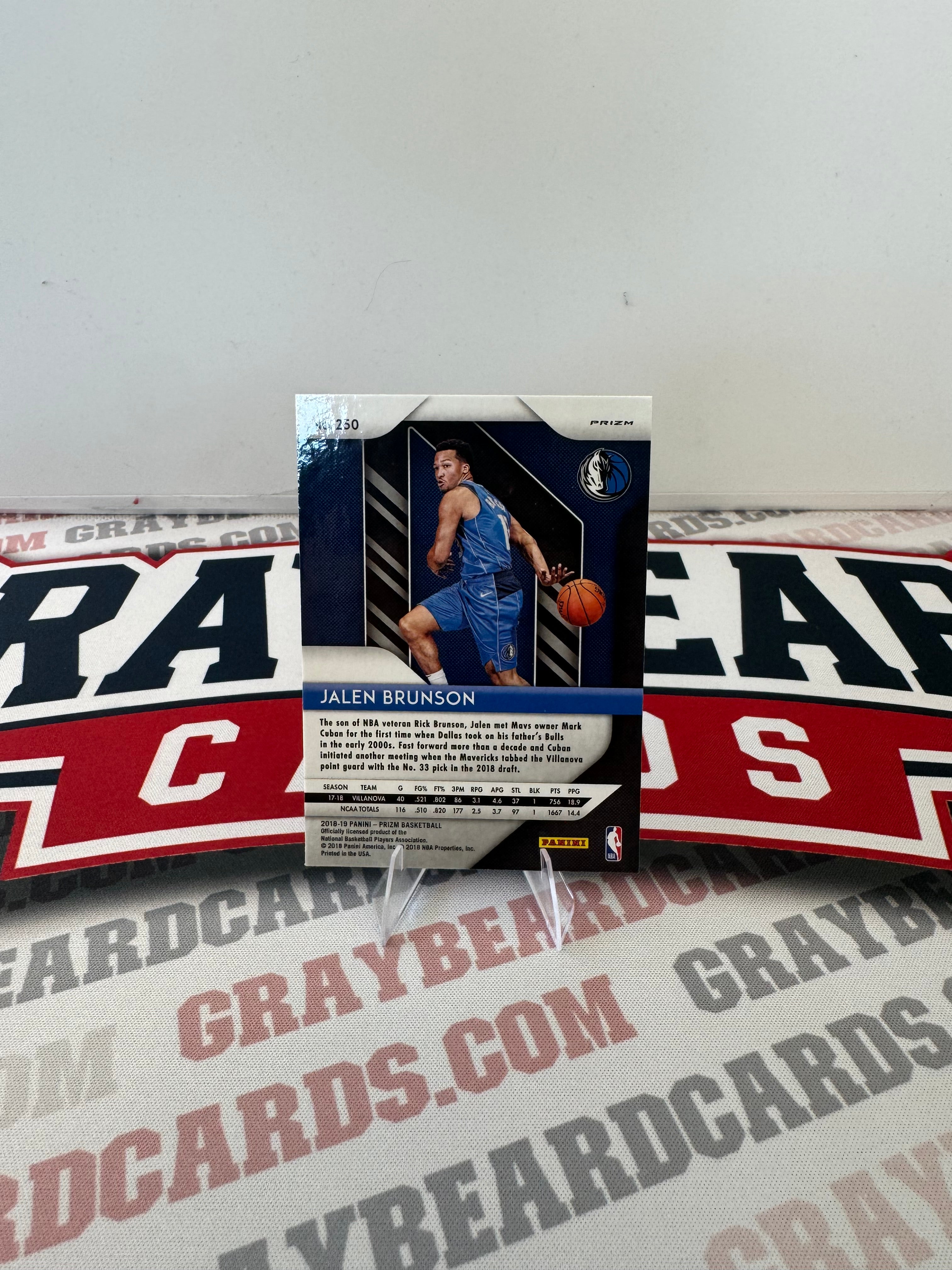 2018 Panini Prizm Jalen Brunson #250 Red White Blue