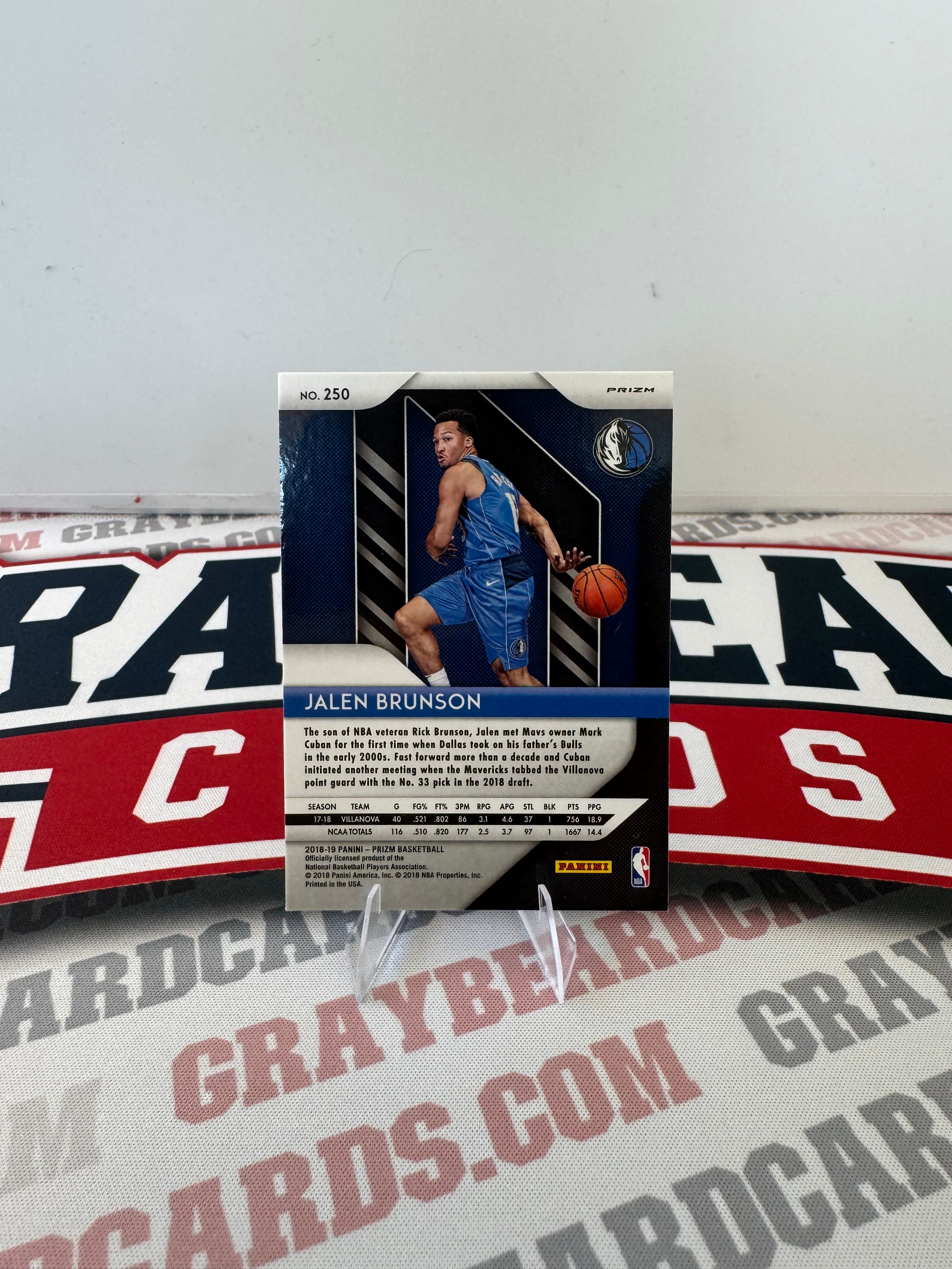 2018 Panini Prizm Jalen Brunson #250 Green RC