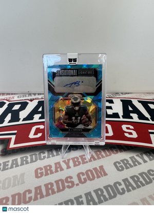 2023 Panini Prizm Sensational Signatures A.J. Brown #SS-AB Blue Ice /99