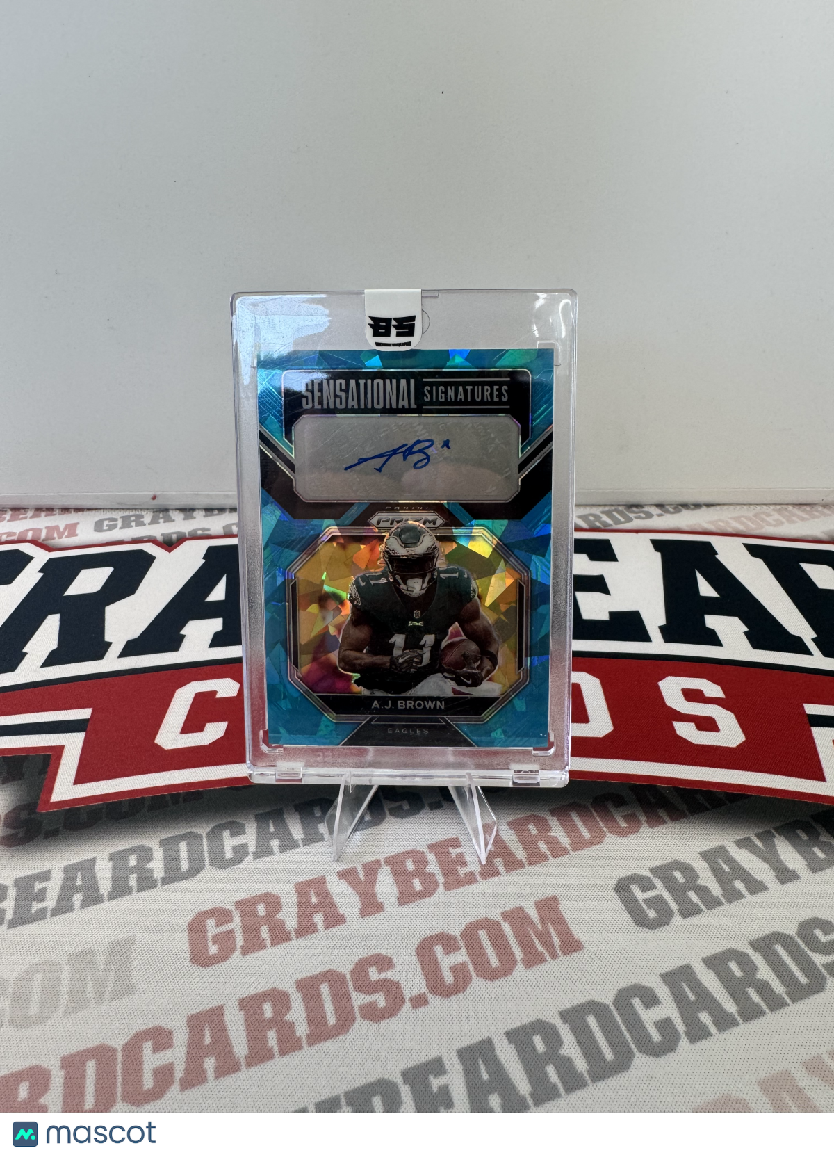 2023 Panini Prizm Sensational Signatures A.J. Brown #SS-AB Blue Ice /99