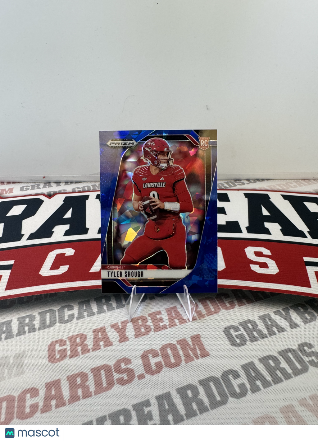 2025 Panini Prizm Draft Picks Tyler Shough #49 Blue Cracked Ice /149 RC