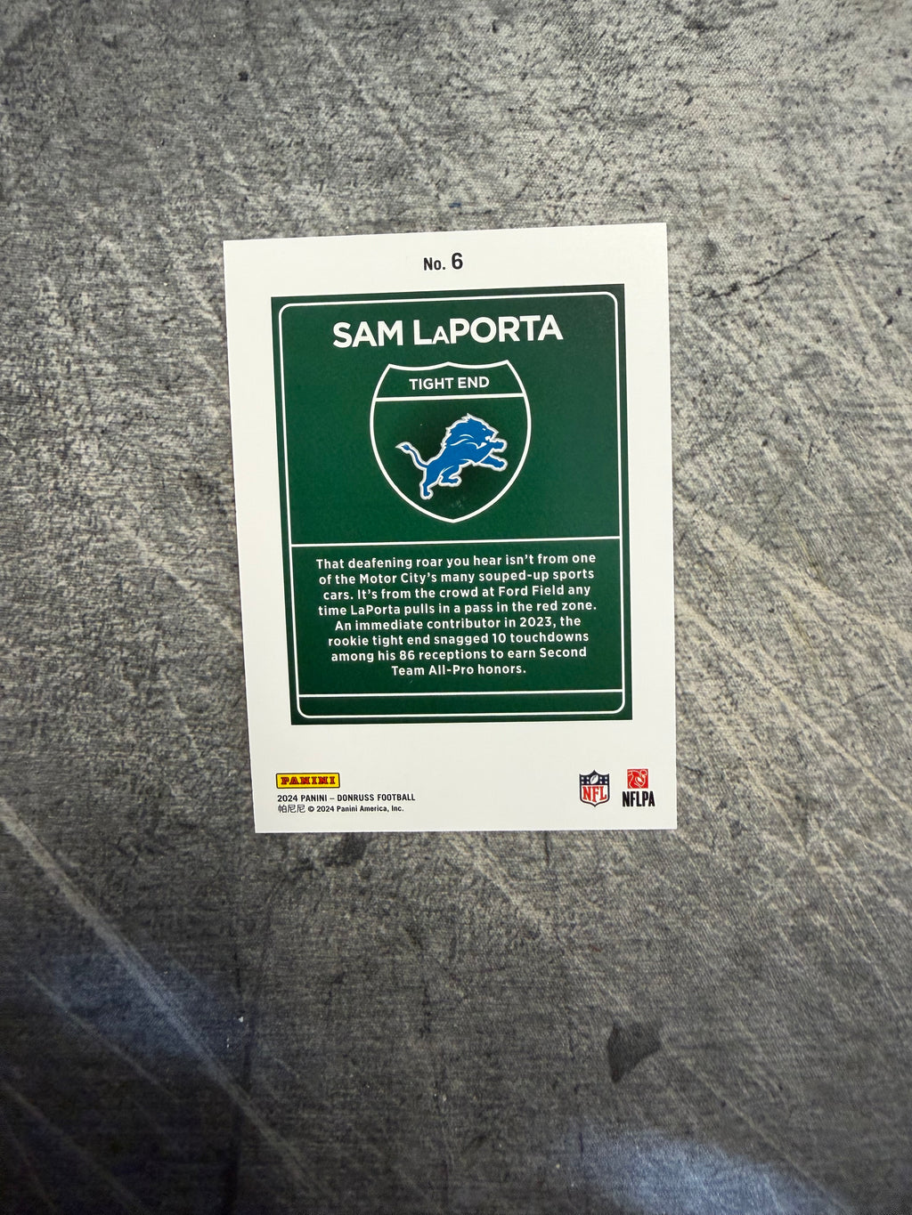 2024 Panini Donruss Downtown Sam LaPorta #6