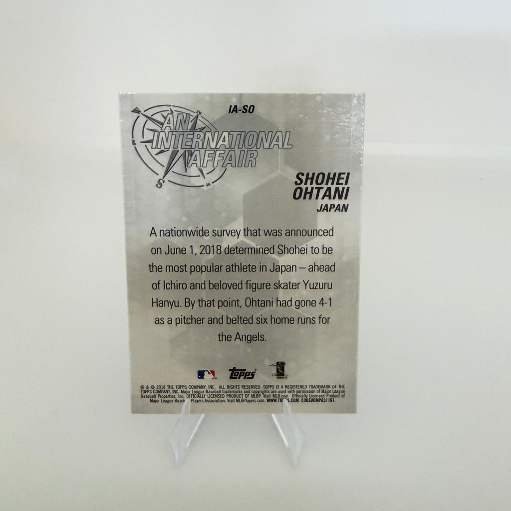 2018 Topps An International Affair Shohei Ohtani #IA-SO