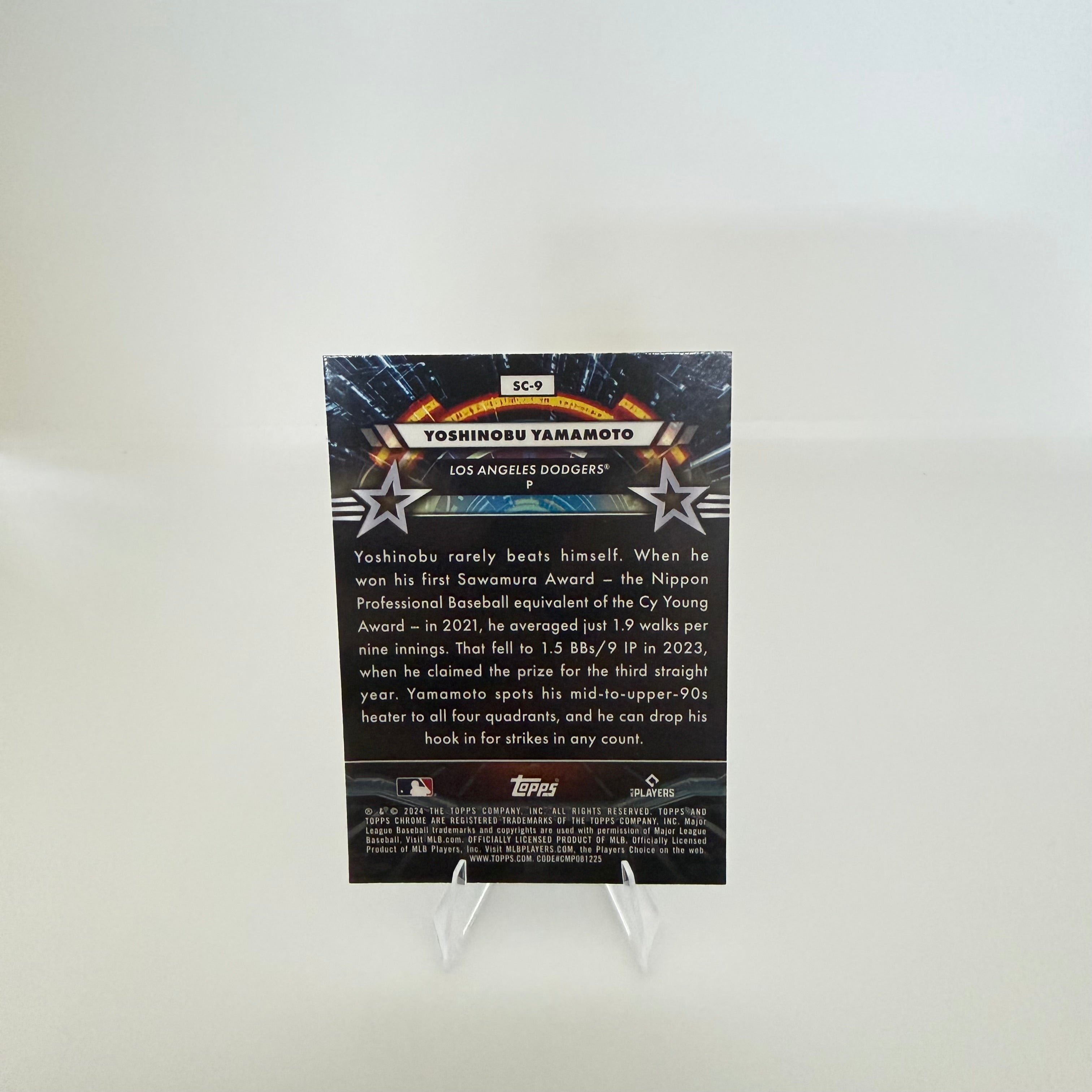 2024 Topps Chrome Star Command Yoshinobu Yamamoto #SC-9 RC