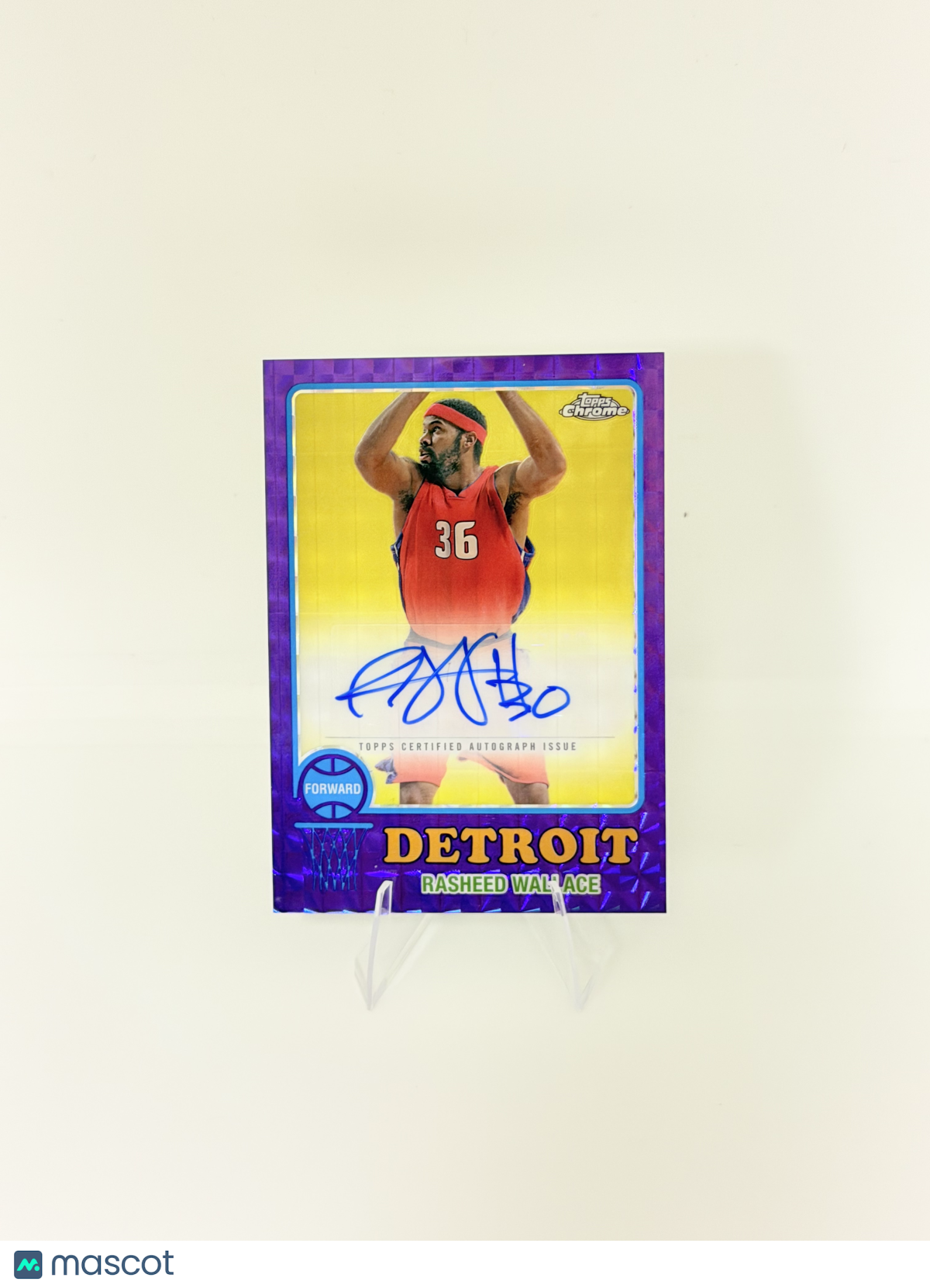 2024 Topps Chrome Basketball Rasheed Wallace #73TA-RW Purple Prizm