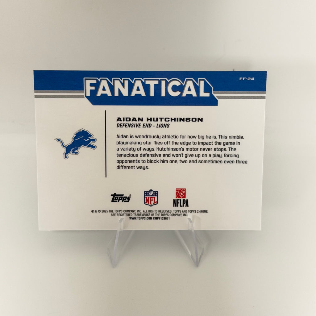 2025 Topps Chrome Fanatical Aidan Hutchinson #FF-24 Parallel/Variety Short Print