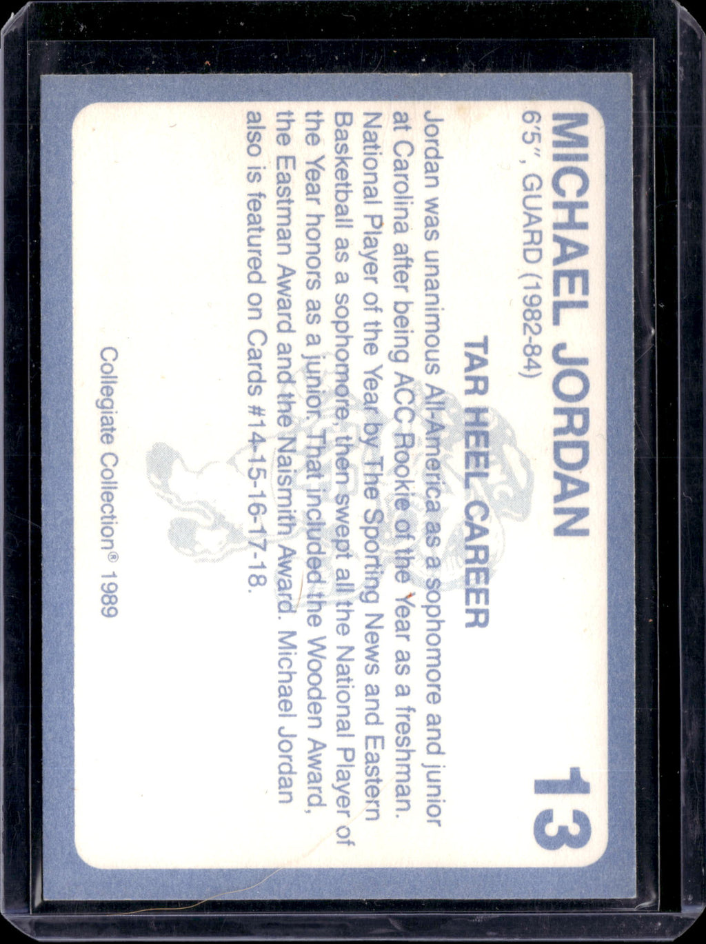 1989 Collegiate Collection Coca-Cola North Carolina's Finest Michael Jordan #13