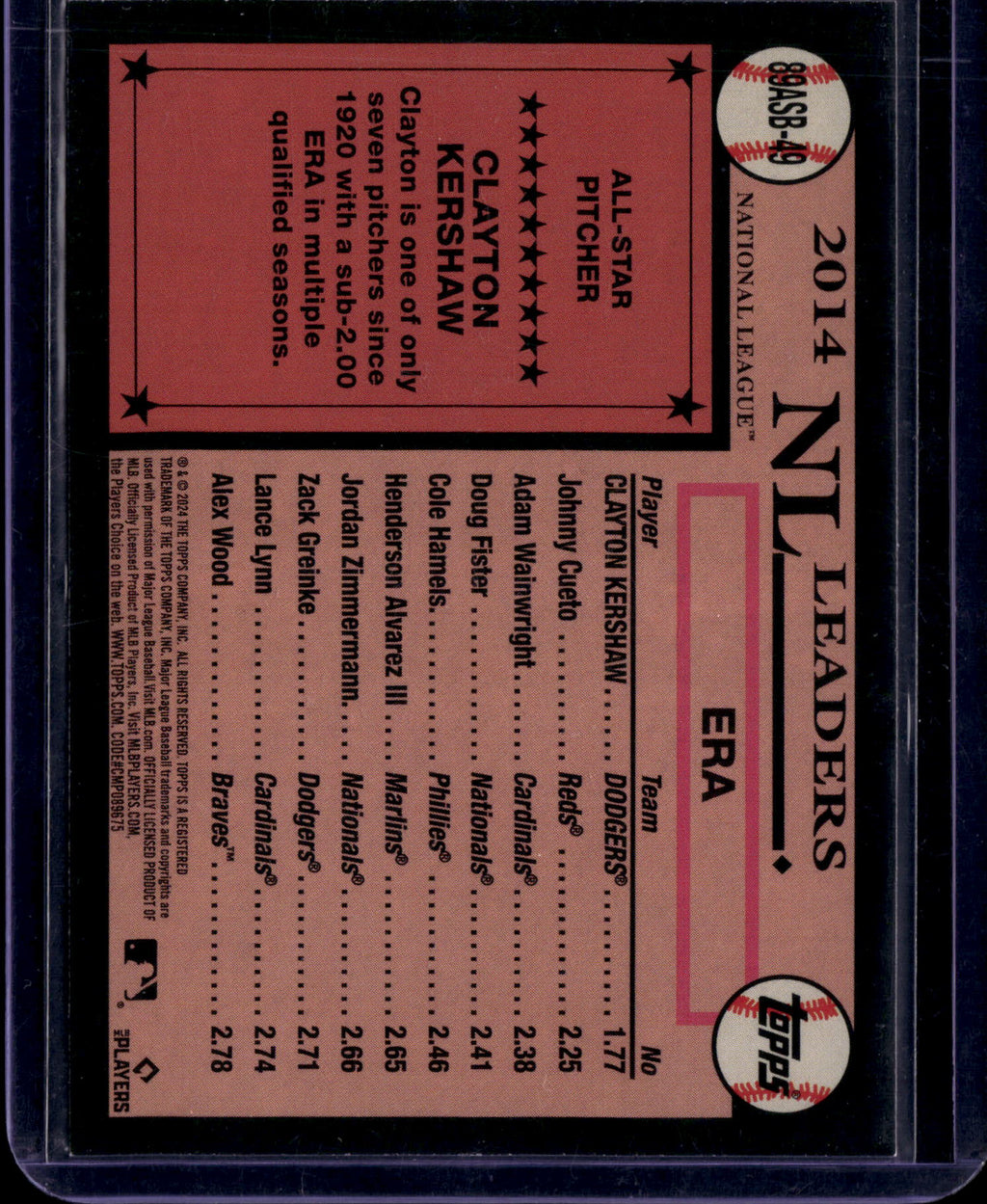 2024 Topps Series 2 Clayton Kershaw #89ASB-49 Silver Foil