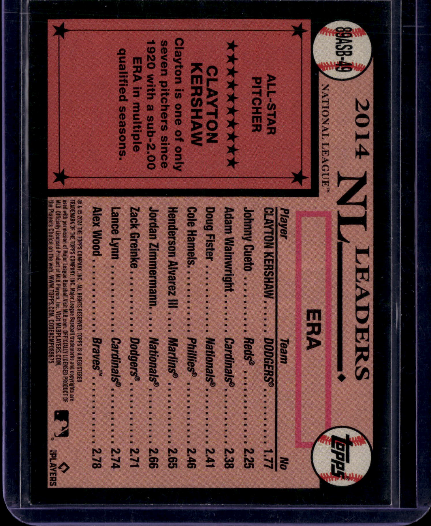 2024 Topps Series 2 Clayton Kershaw #89ASB-49 Silver Foil