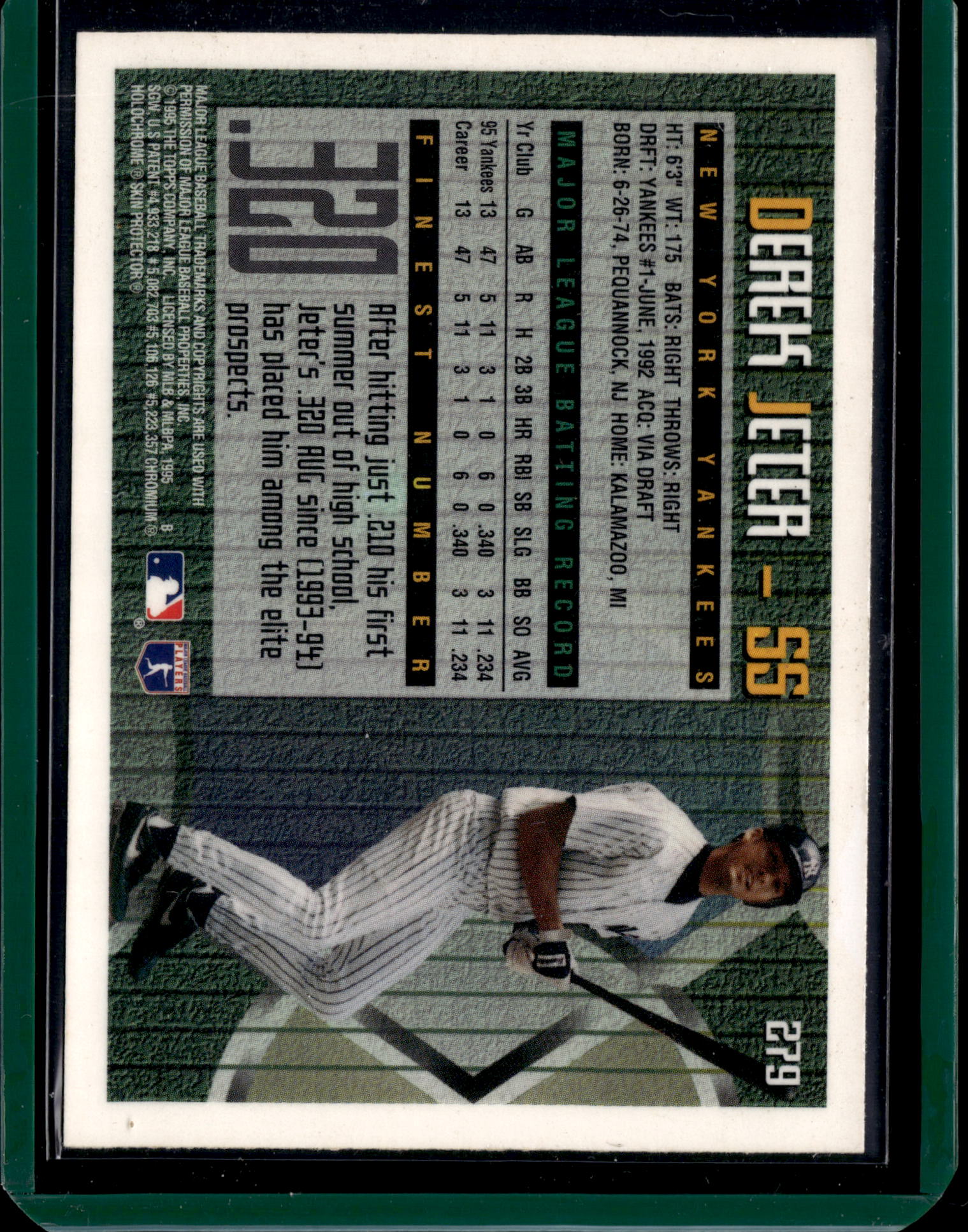 1995 Topps Finest Derek Jeter #279