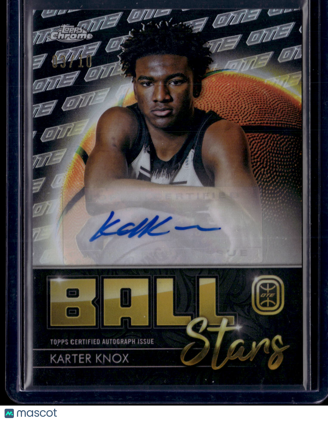2024 Topps Chrome Overtime Elite Basketball Ball Stars Karter Knox #BSA-KK Gold