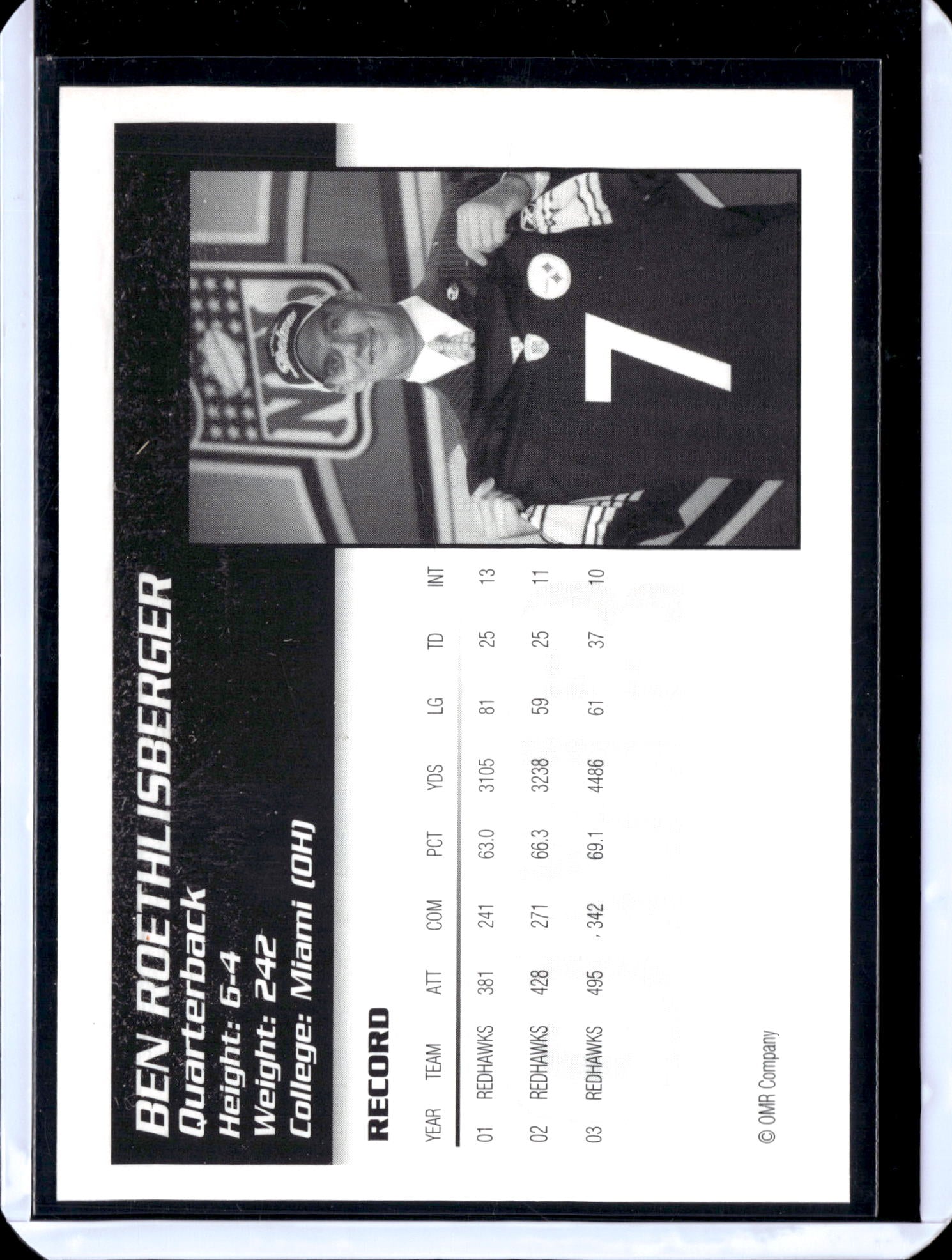 2004 OMR Future Star Ben Roethlisberger #N/A Rookie