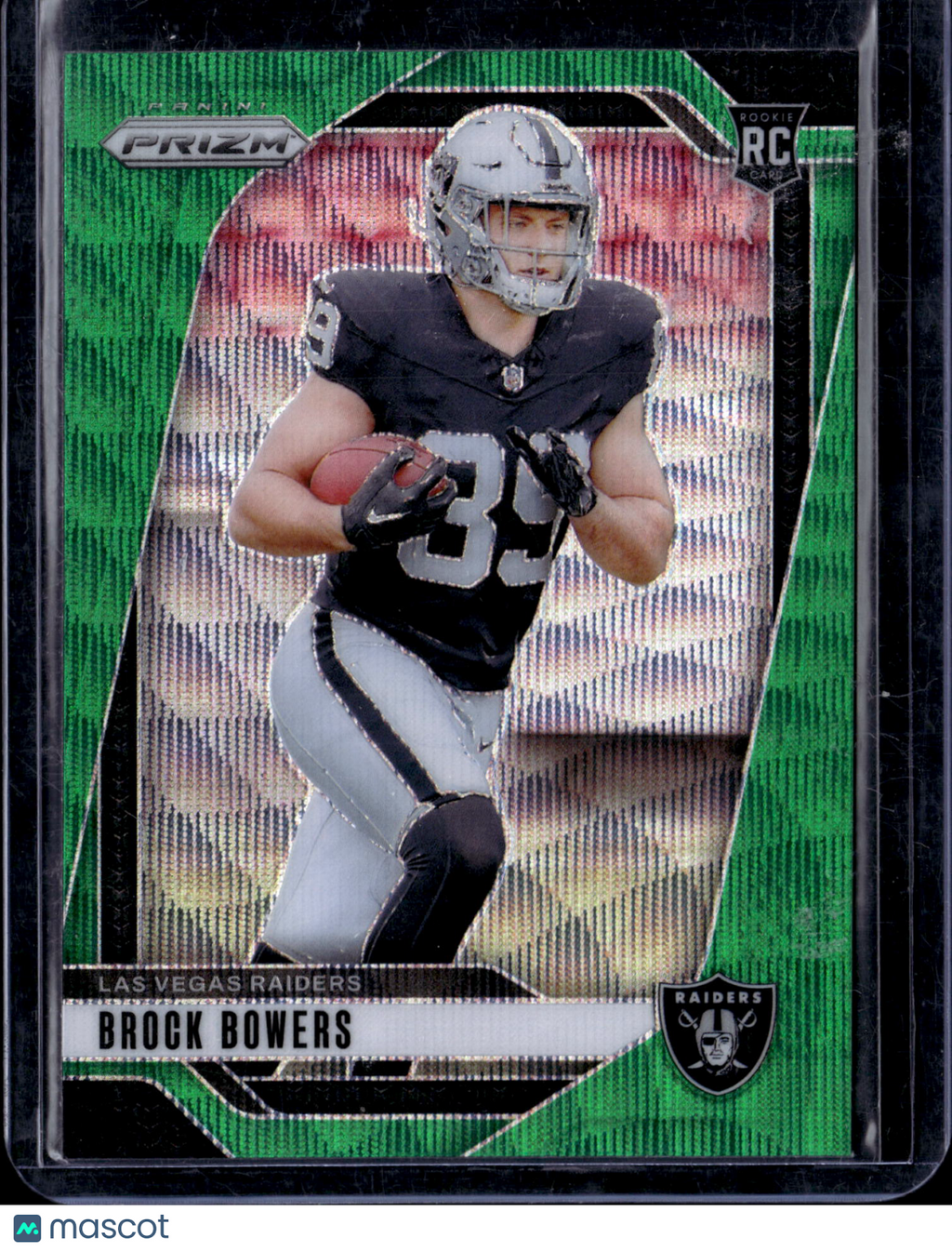 2024 Panini Prizm Brock Bowers #315 Green Parallel/Variety Rookie