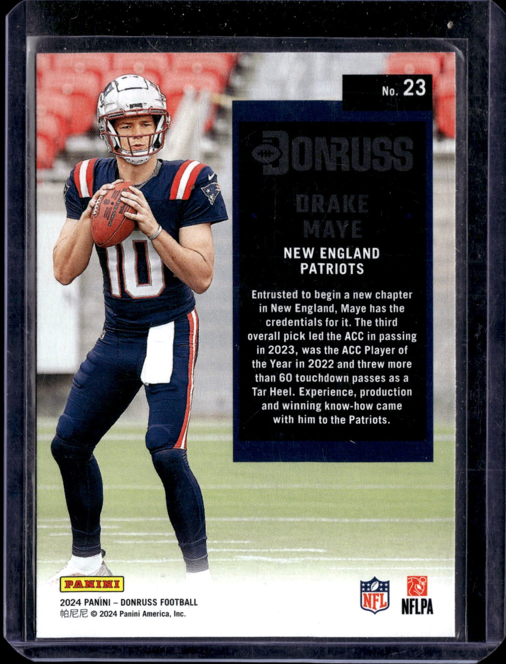 2024 Panini Donruss Football Drake Maye #23