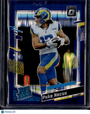2023 Panini Donruss Optic Puka Nacua #238 Blue hyper prizm Rookie