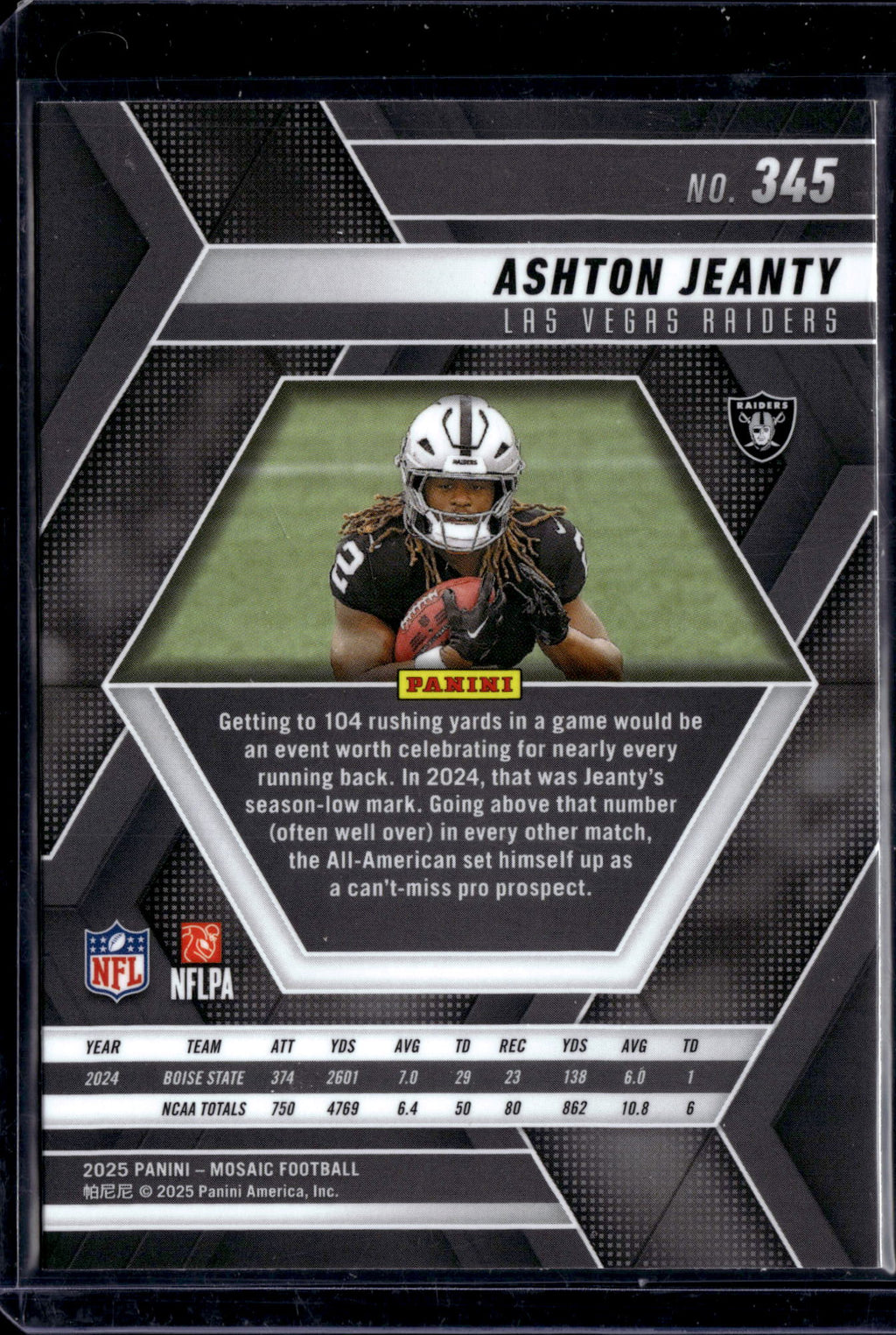 2025 Panini Mosaic Ashton Jeanty #345