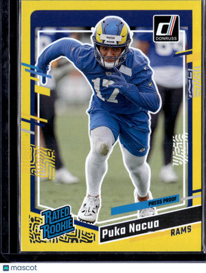 2023 Panini Donruss Football Puka Nacua #357 Press Proof Yellow