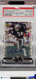 2005 Upper Deck Legends Legendary Signatures Bo Jackson AUTO  #LS-BJ  Pop 3