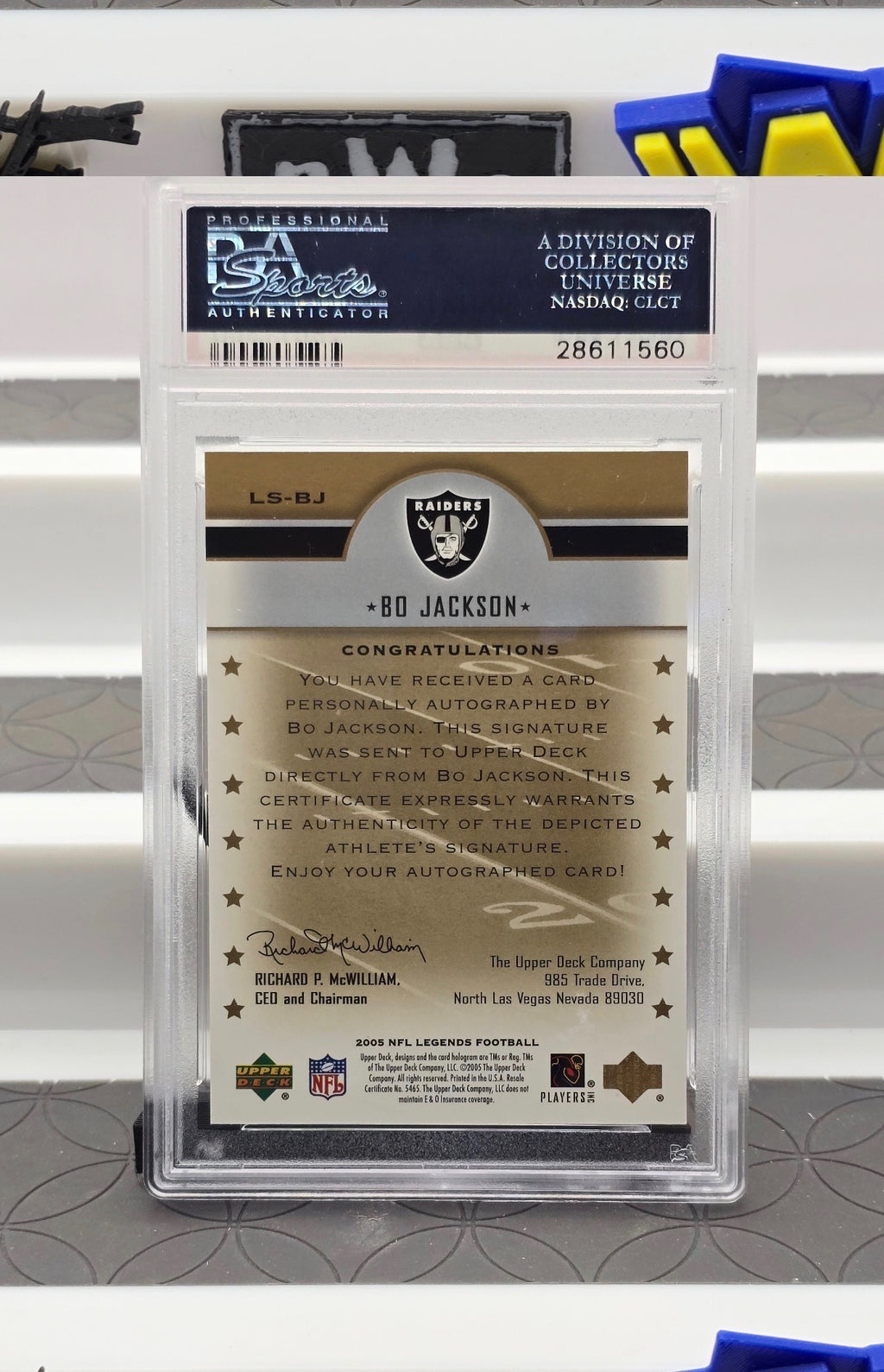 2005 Upper Deck Legends Legendary Signatures Bo Jackson AUTO  #LS-BJ  Pop 3