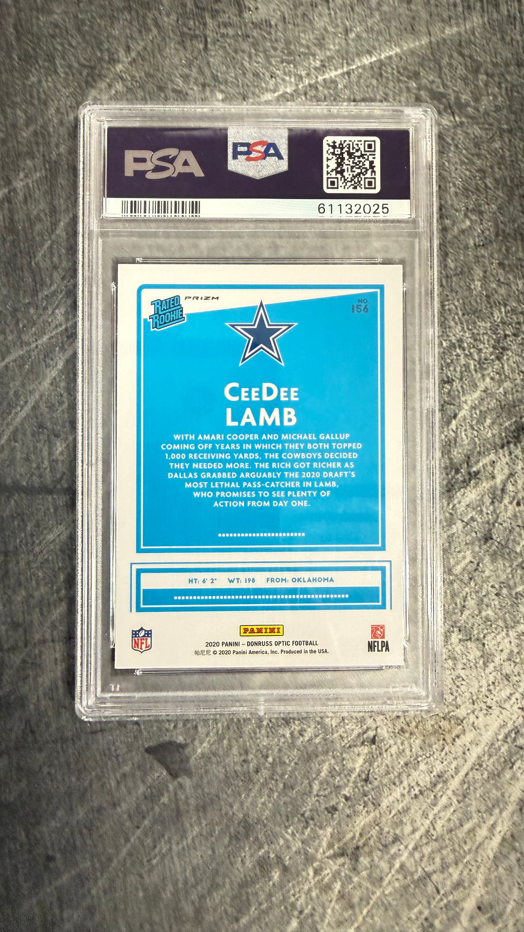 2020 Panini Donruss Optic Ceedee Lamb #156 Purple Shock