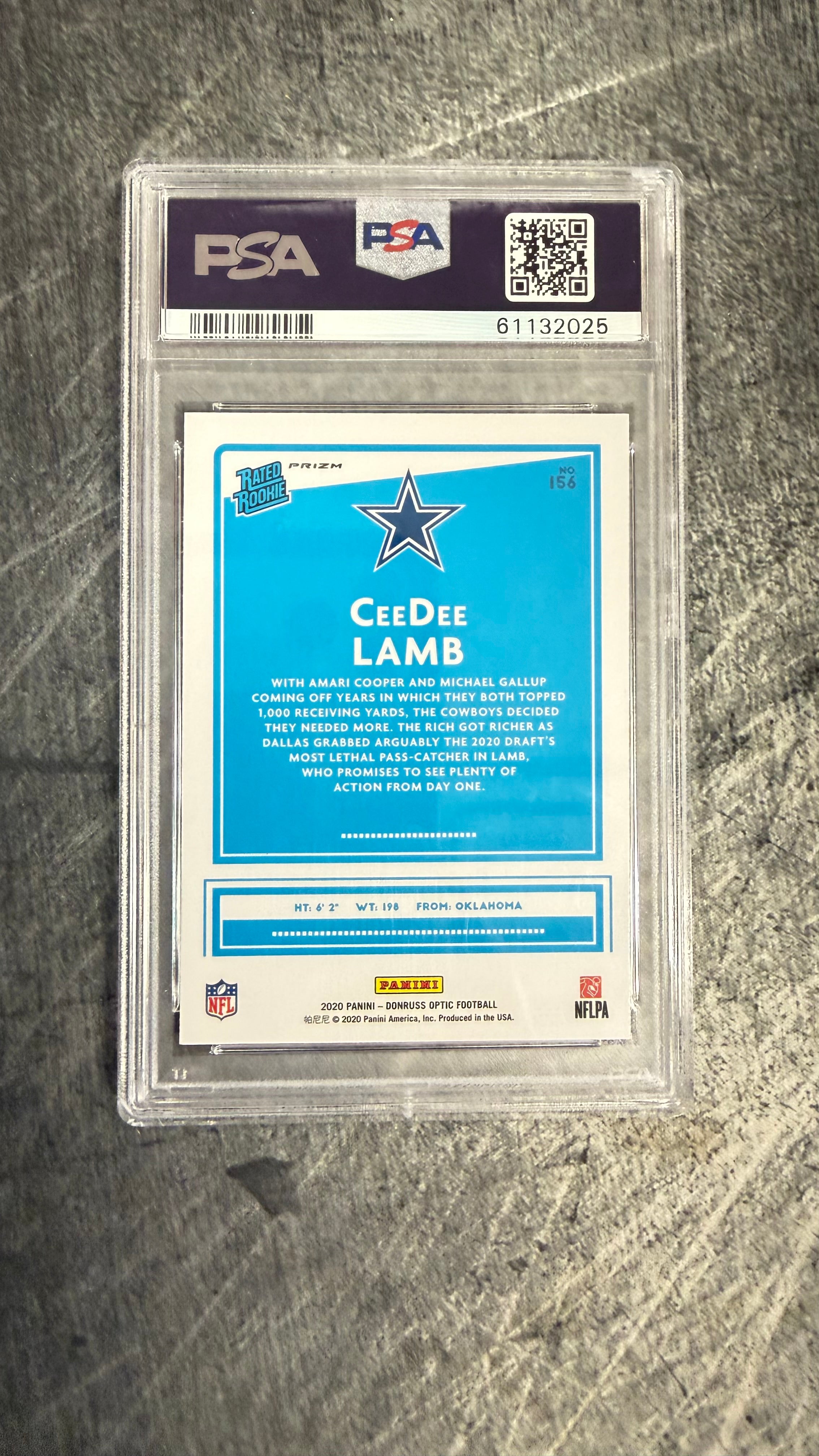 2020 Panini Donruss Optic Ceedee Lamb #156 Purple Shock