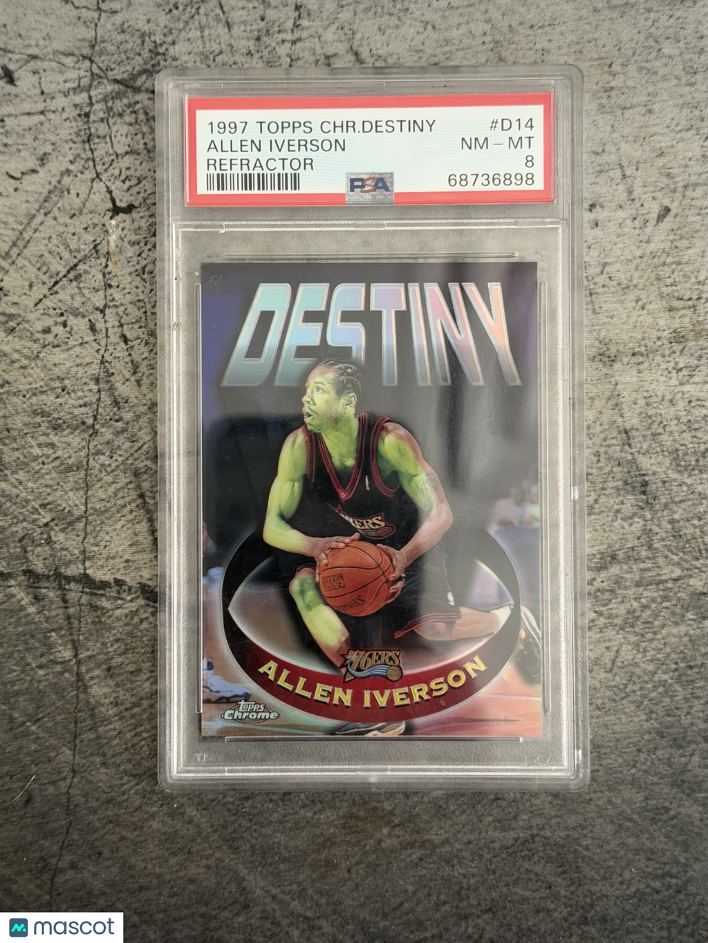 1997 Topps Chrome Destiny Allen Iverson #D14 Refractor