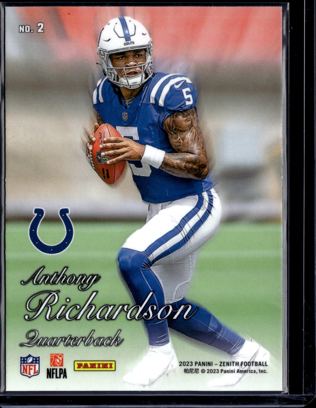 2023 Panini Zenith Football Anthony Richardson #2