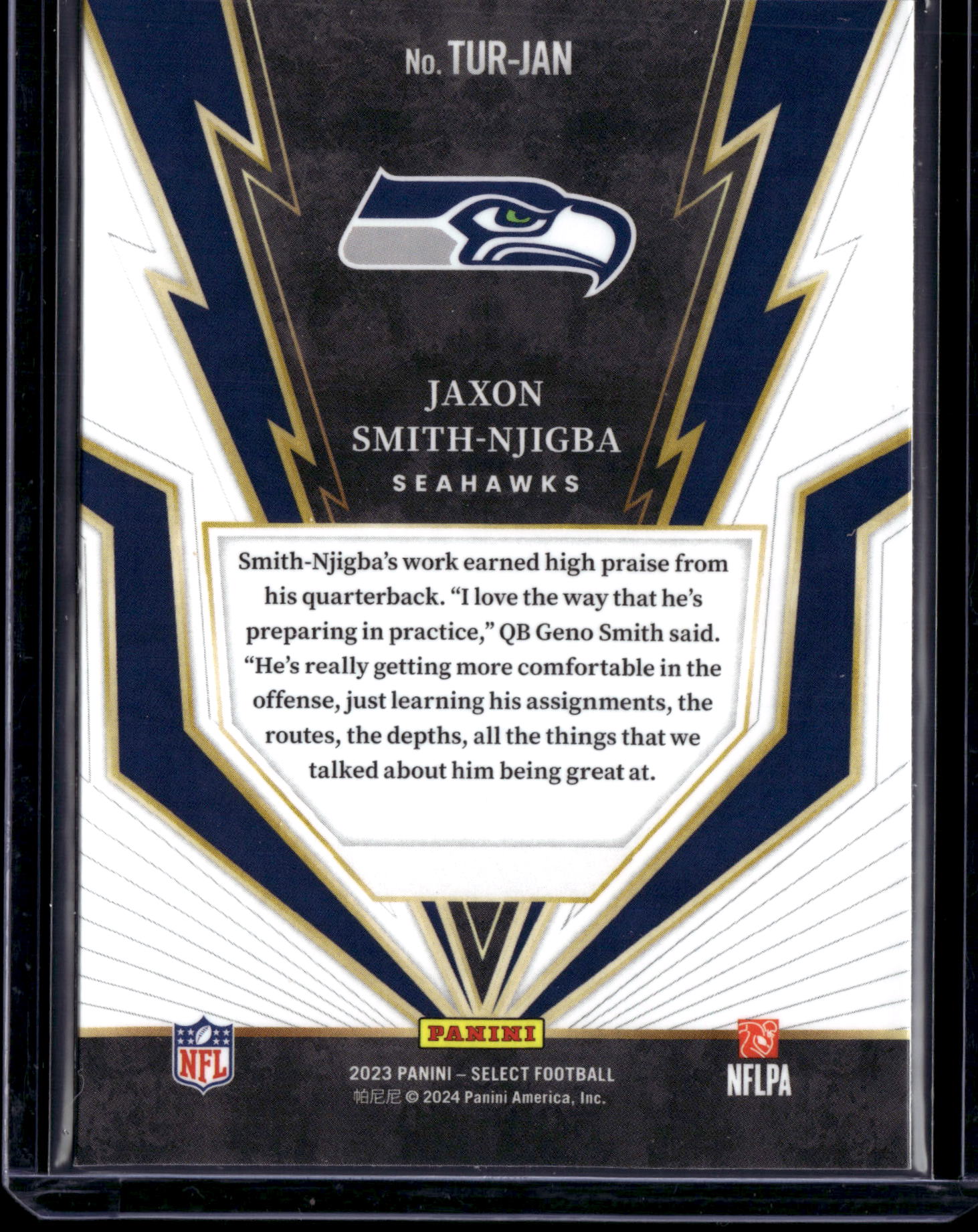 2024 Panini Select Turbocharged Jaxon Smith-Njigba #TUR-JAN RC