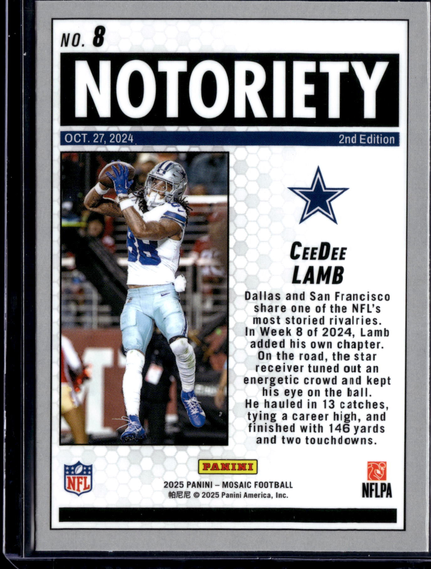 2025 Panini Mosaic Notoriety CeeDee Lamb #8
