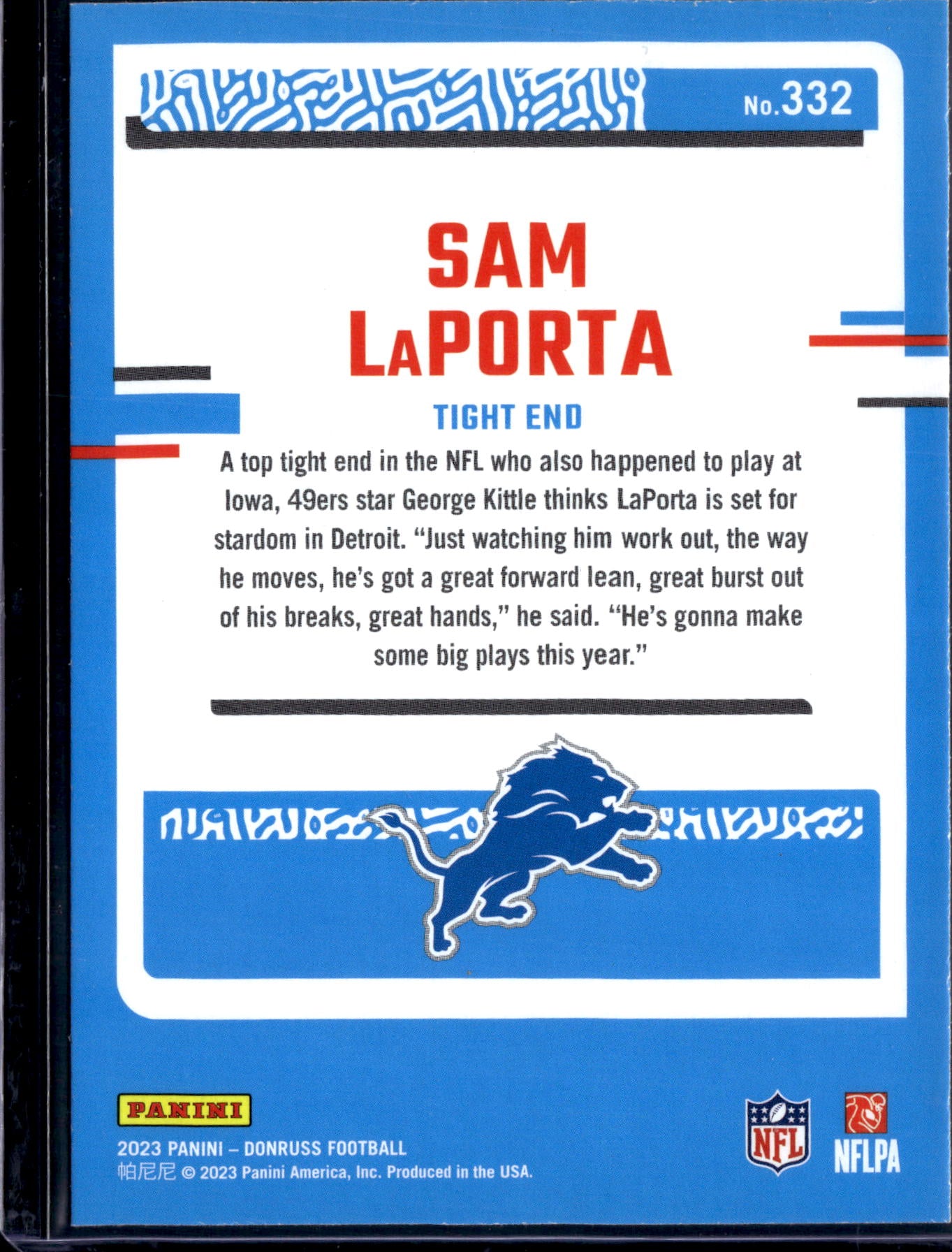 2023 Donruss Sam LaPorta #332