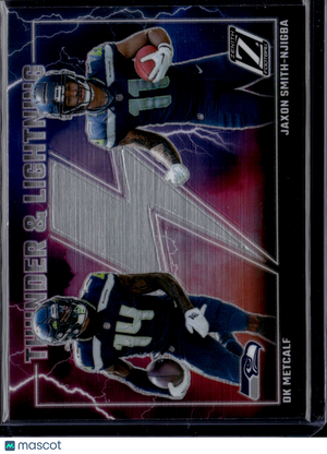 2023 Panini Zenith Football Thunder &Lightning DK Metcalf Jaxon Smith-Njigba #19