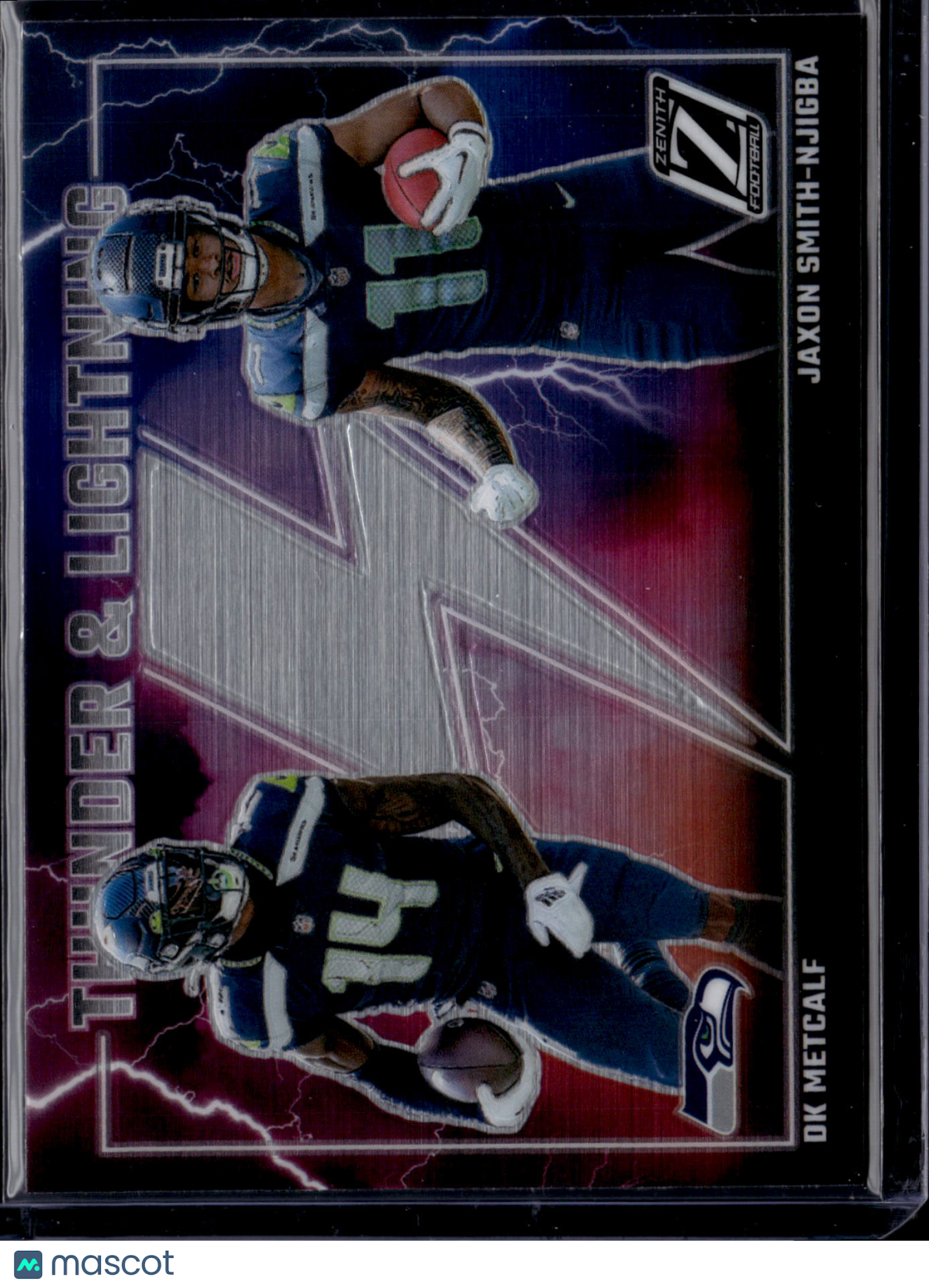 2023 Panini Zenith Football Thunder &Lightning DK Metcalf Jaxon Smith-Njigba #19