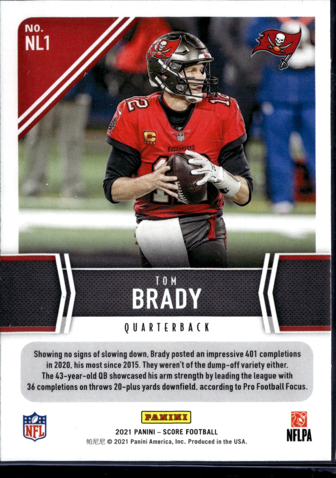 2021 Panini Score Next Level Stats Tom Brady #NL1