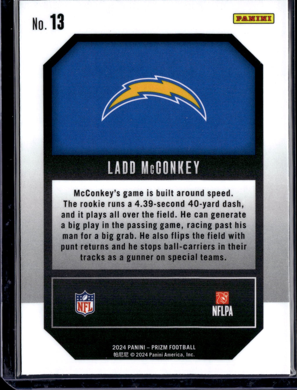 2024 Panini Prizm Emergent Ladd McConkey #13 RC