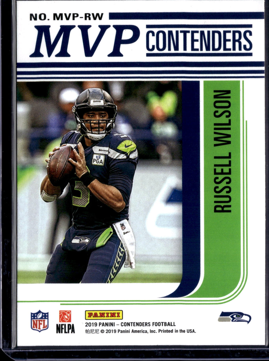 2019 Panini Contenders MVP Contenders Russell Wilson #MVP-RW