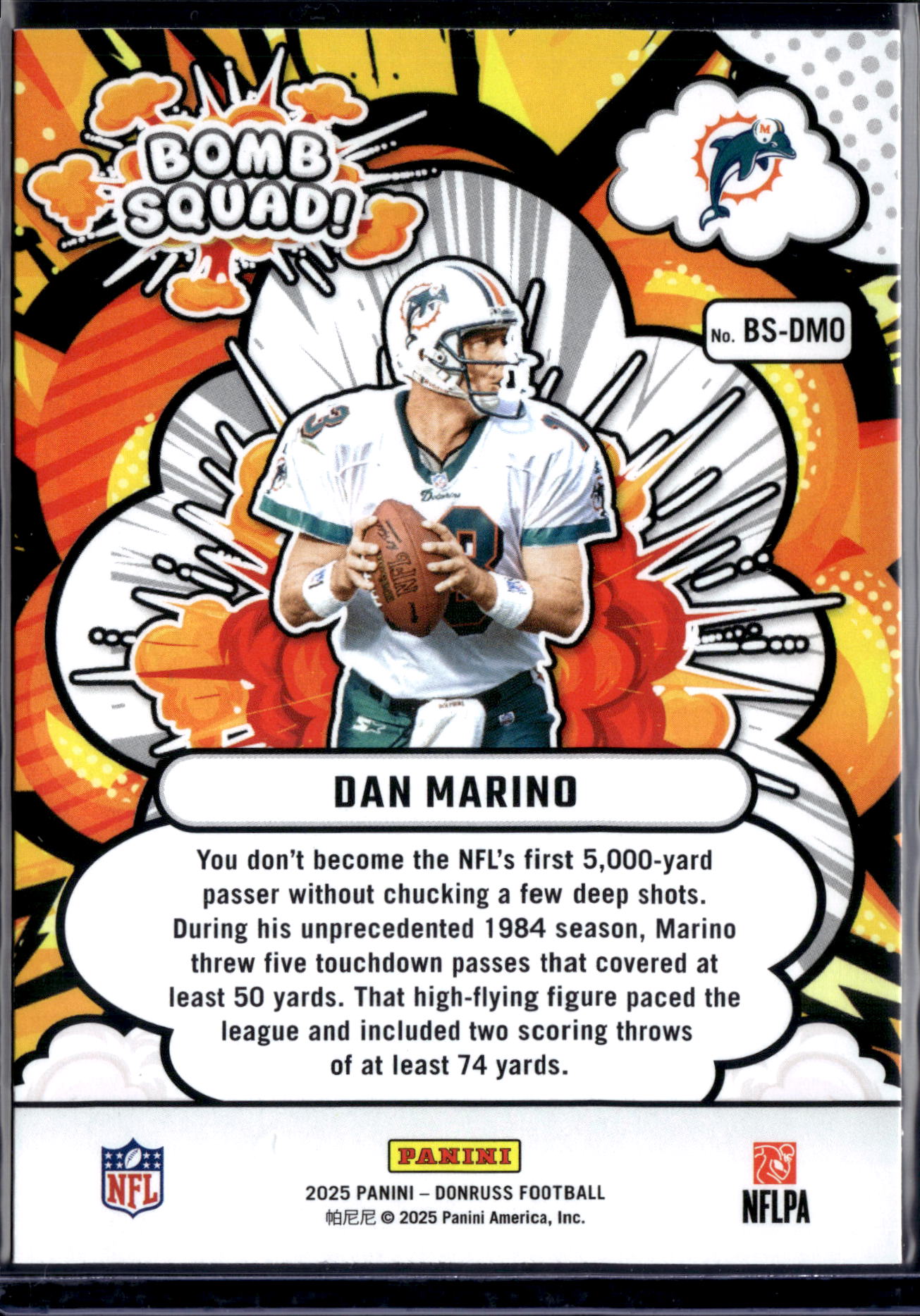2025 Panini Donruss Bomb Squad Dan Marino #BS-DMO