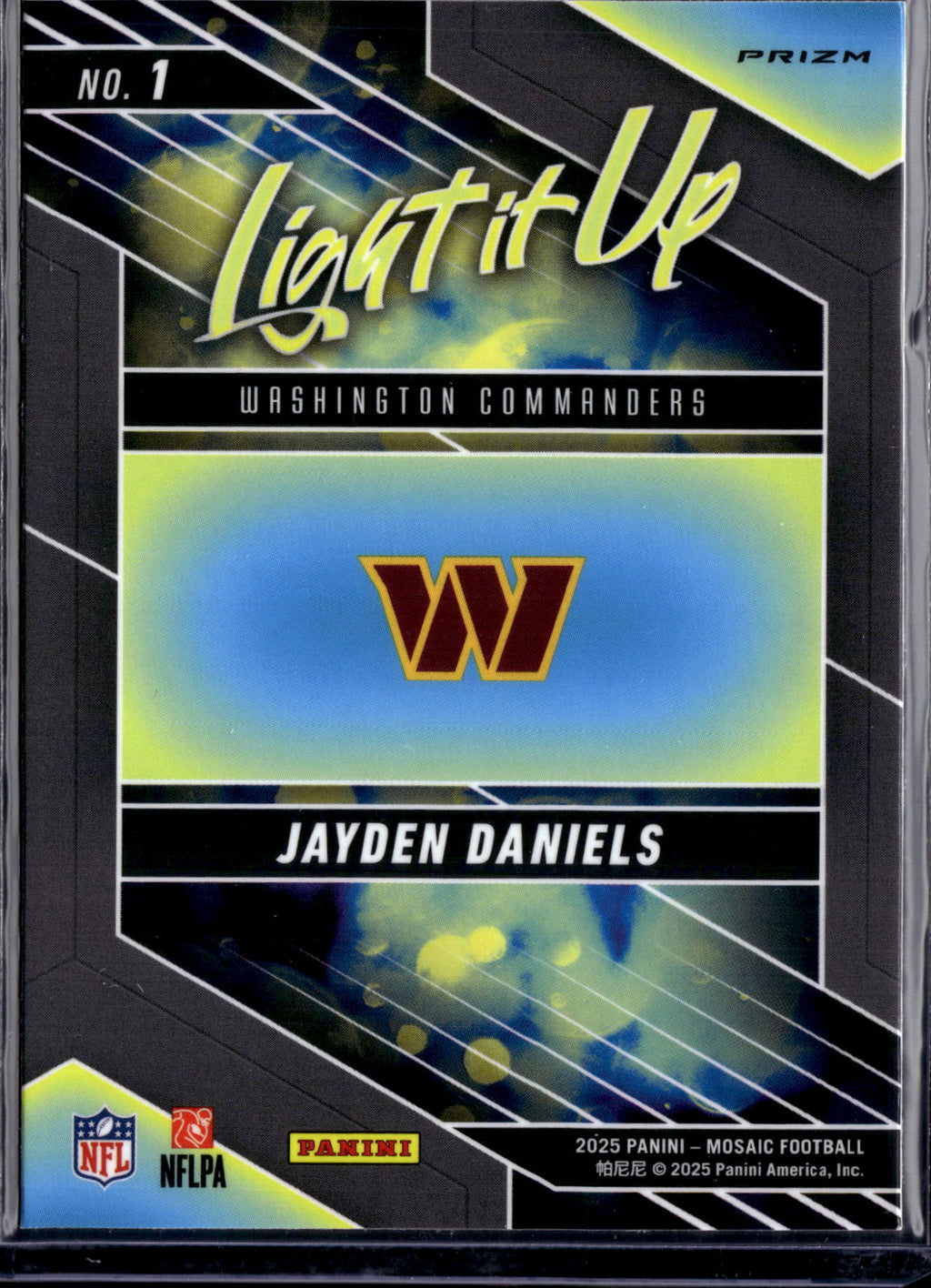 2025 Panini Mosaic Mosaic Light It Up Jayden Daniels #1
