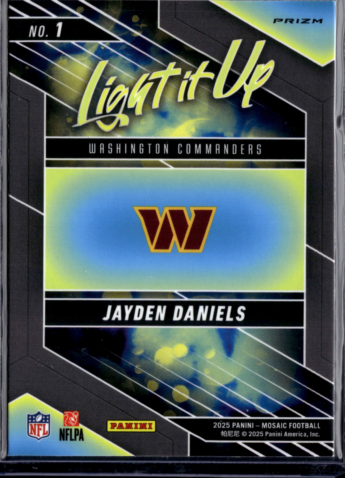 2025 Panini Mosaic Mosaic Light It Up Jayden Daniels #1