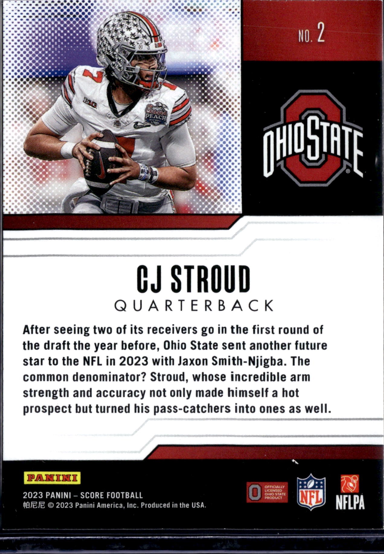 2023 Panini Score Protential C.J. Stroud #2