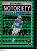 2025 Panini Mosaic Notoriety Ladd McConkey #2 Green