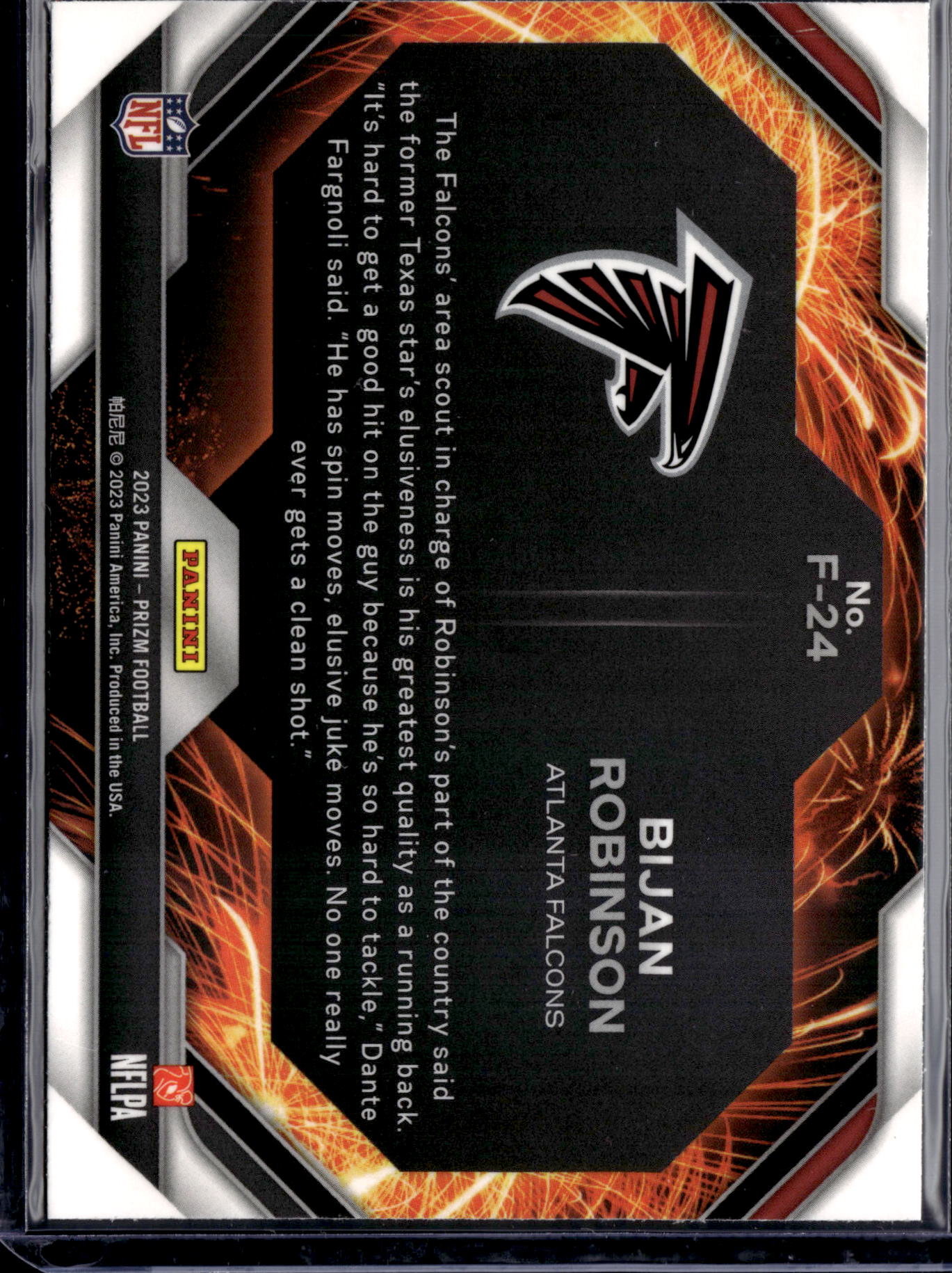 2023 Panini Prizm Fireworks Bijan Robinson #F-24