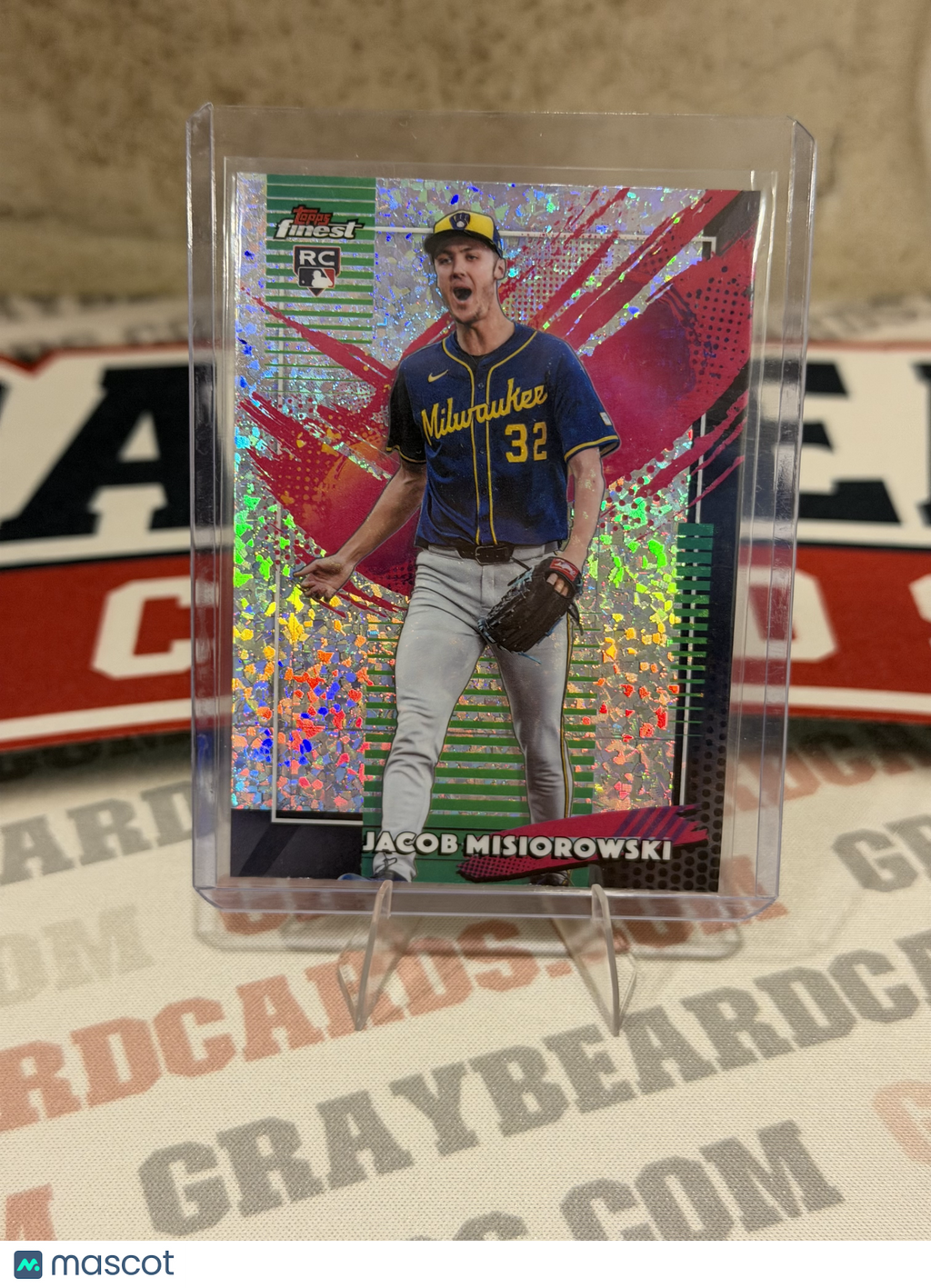 2025 Topps Finest Jacob Misiorowski #210 mini diamond refractor RC