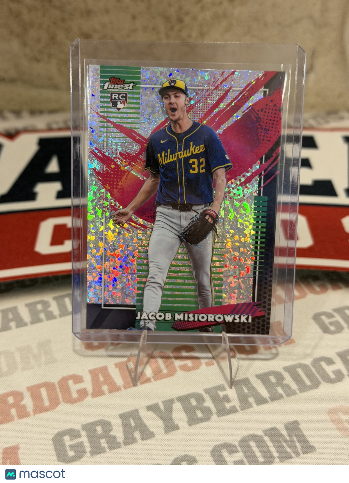 2025 Topps Finest Jacob Misiorowski #210 mini diamond refractor RC