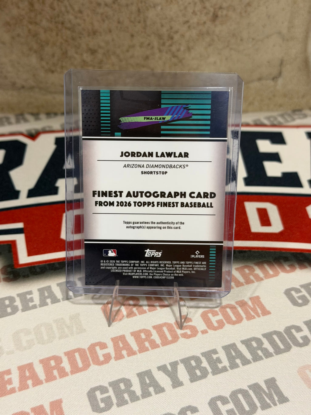 2026 Topps Finest Jordan Lawlar #FMA-JLAW Blue Mini-Diamond Refractor /150